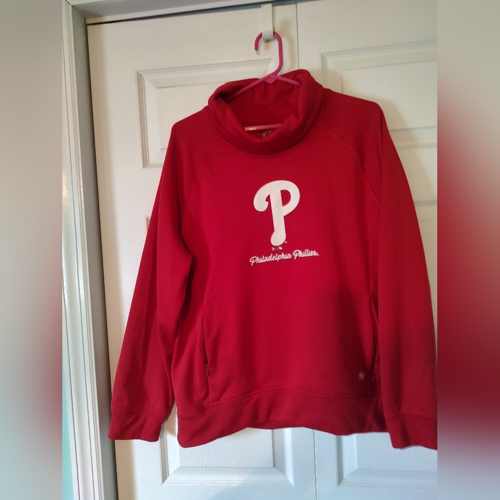 Women's XL 47 Phillies MLB Sweatshirt Red   Baseball Fan Apparel